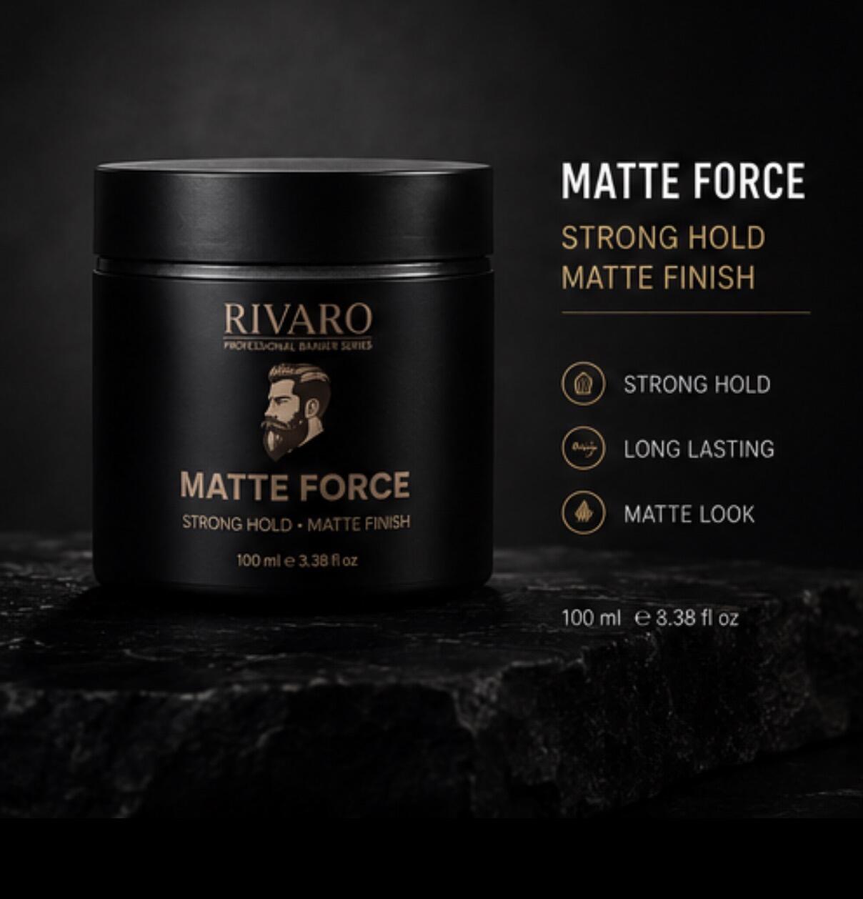 Rivaro Matte Force Wax 100ml strong hold and matte finish