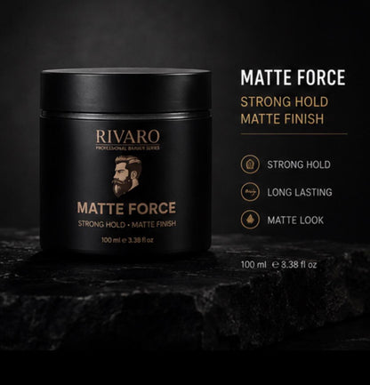Rivaro Matte Force Wax 100ml strong hold and matte finish