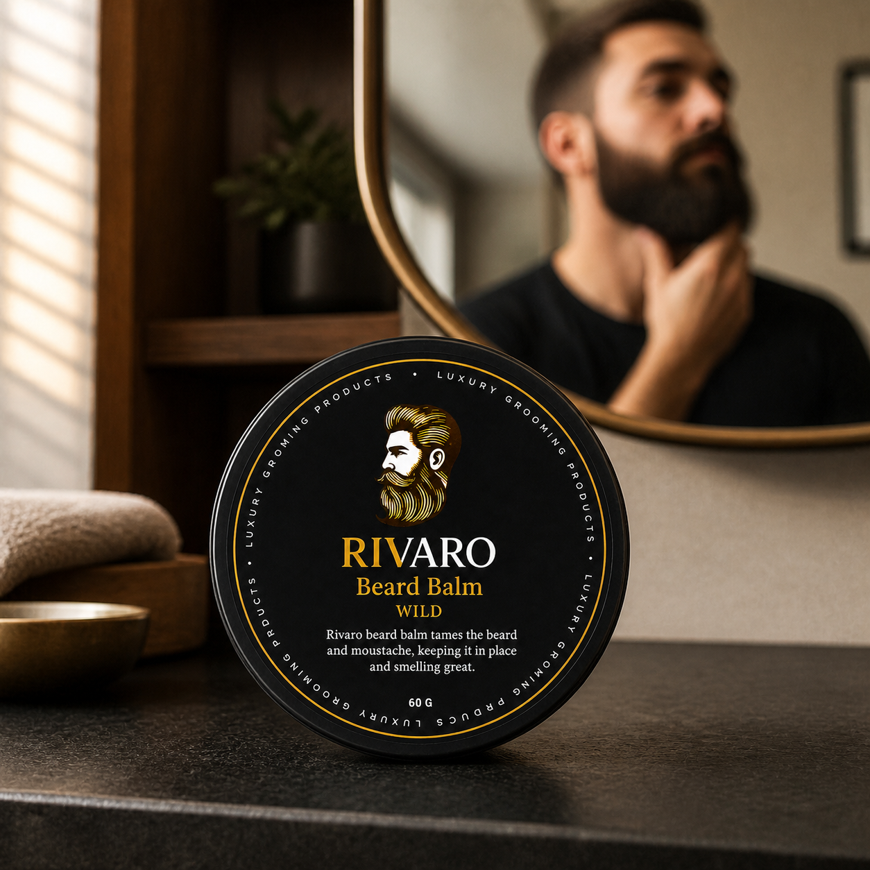Rivaro Wild Beard Balm 60g beard grooming lifestyle
