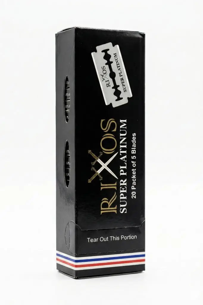 RIXOS Super Platinum Double Edge Razor Blades 100 Pack box