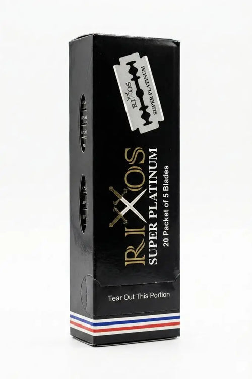 RIXOS Super Platinum Double Edge Razor Blades 100 Pack box