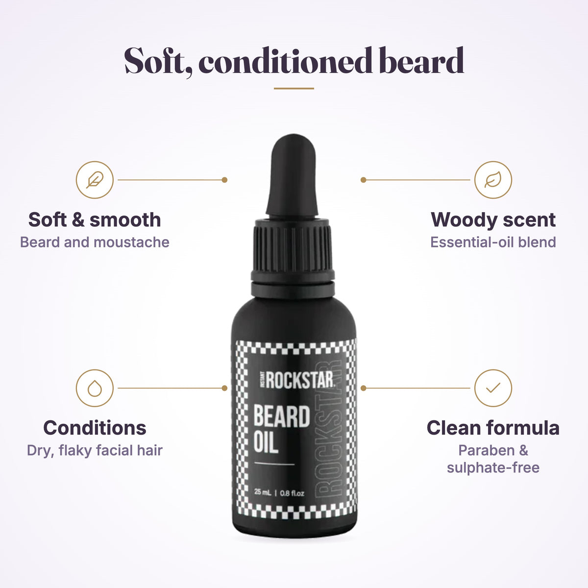 Instant Rockstar Beard Oil 25ml - key features