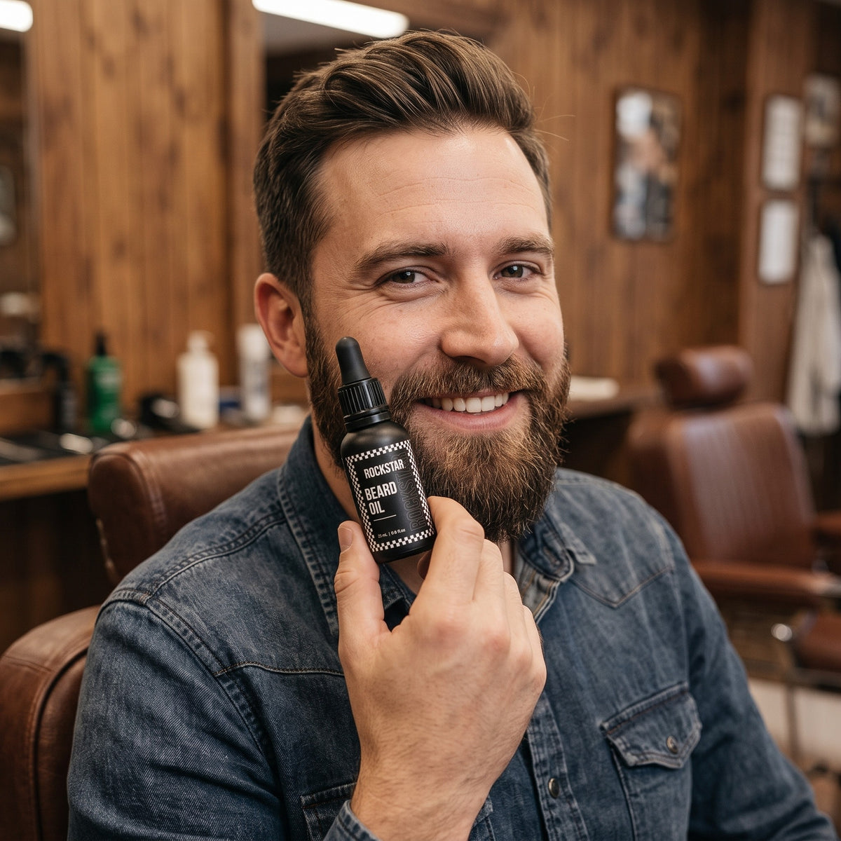 Instant Rockstar Beard Oil 25ml - lifestyle image