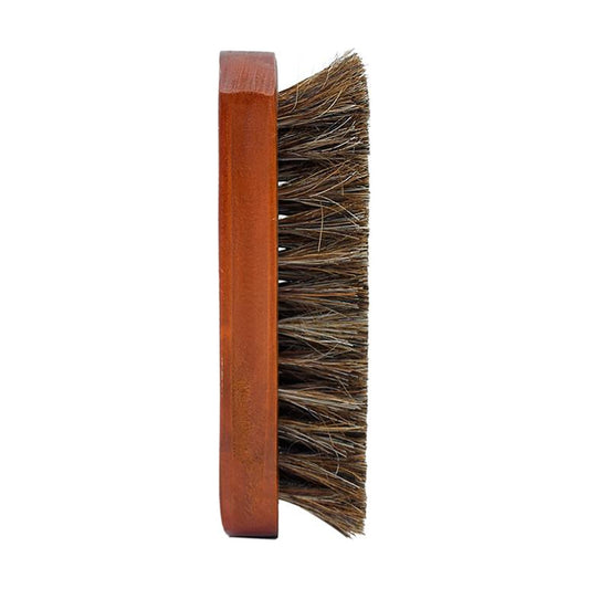 Horsehair hair brush with wooden back and natural horsehair bristles