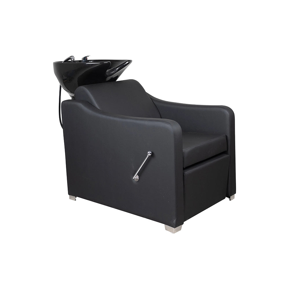 Salon & Co The Lever black salon basin and chair