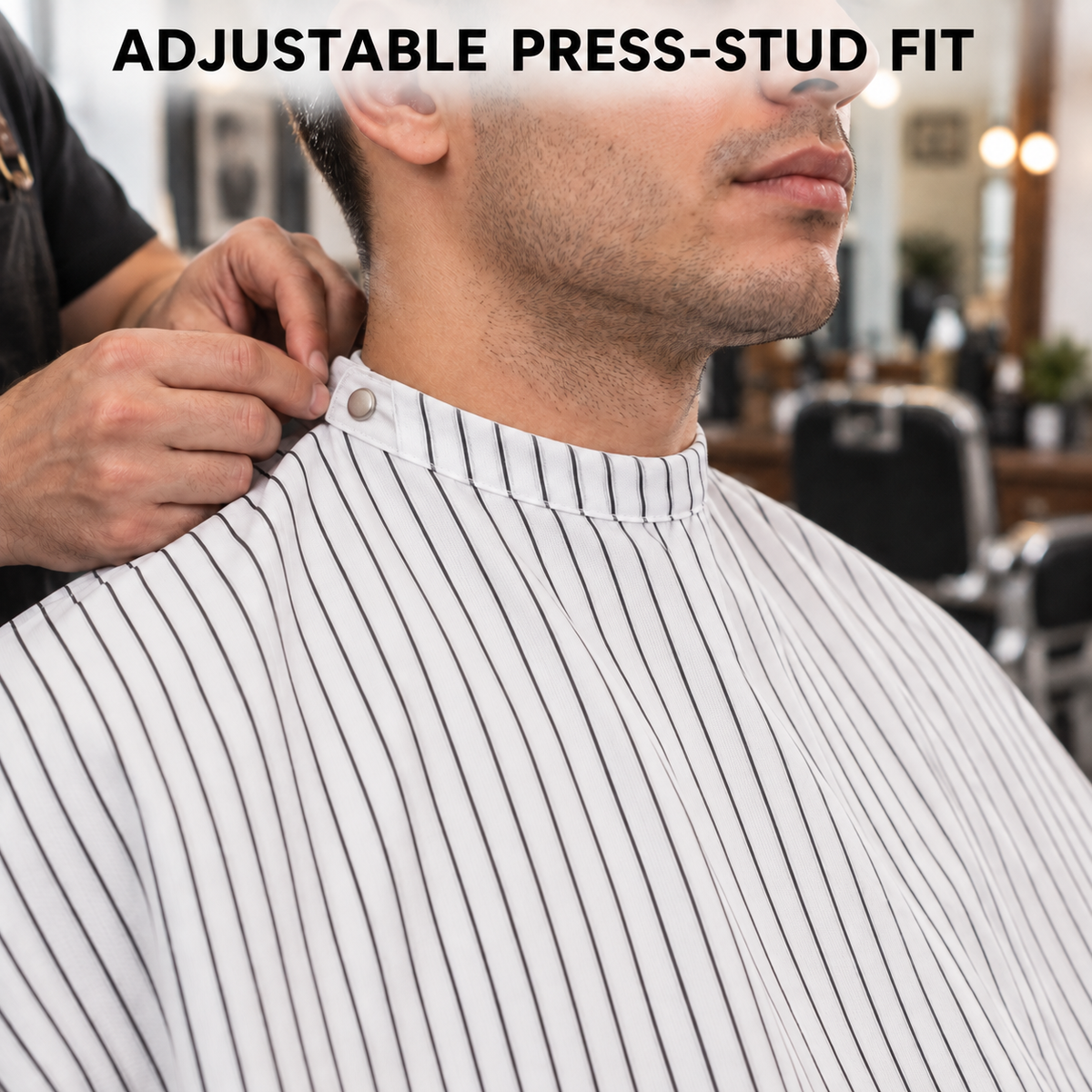 Salon Smart Big Daddy Smooth Cape – adjustable press-stud fit