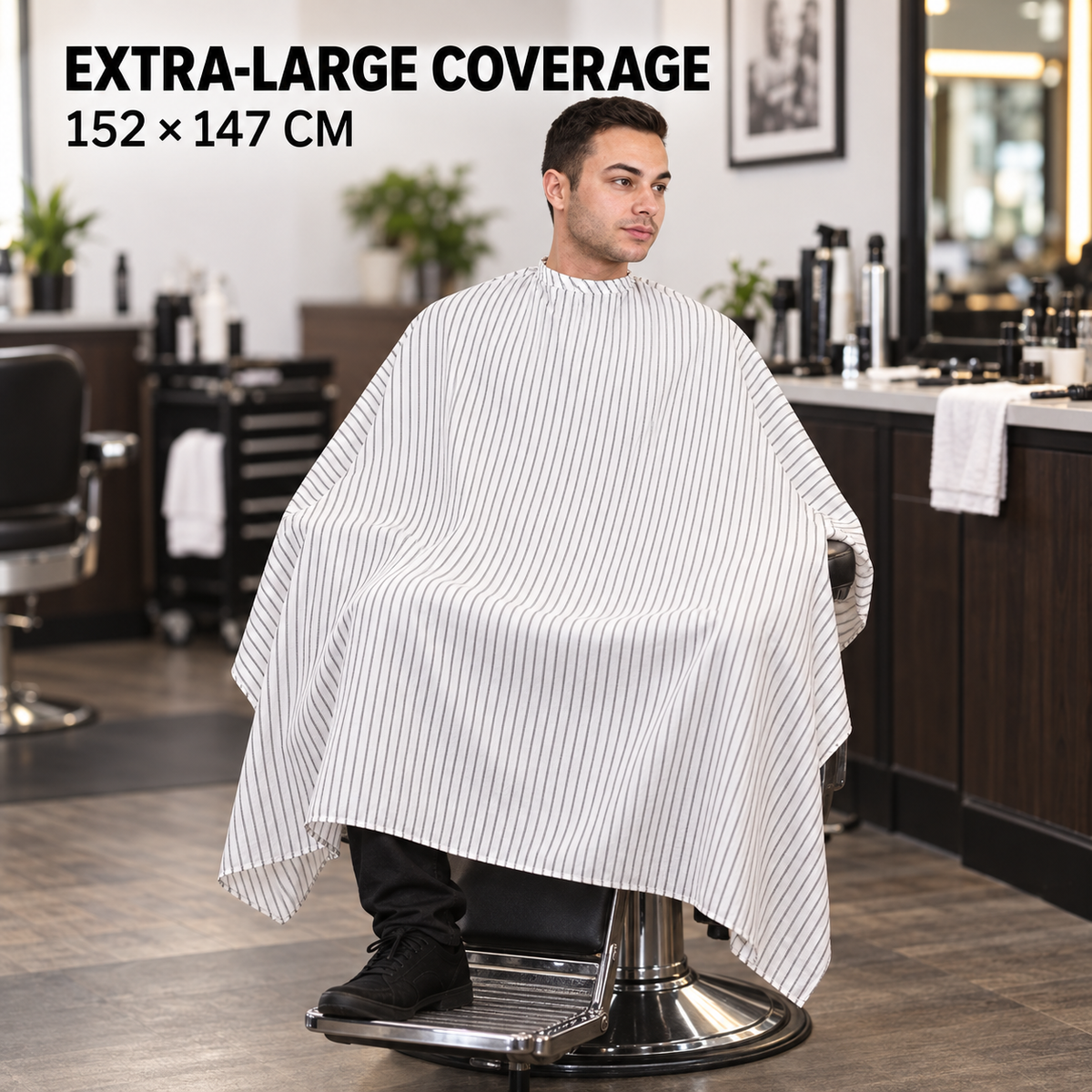 Salon Smart Big Daddy Smooth Cape – extra-large 152 × 147 cm coverage