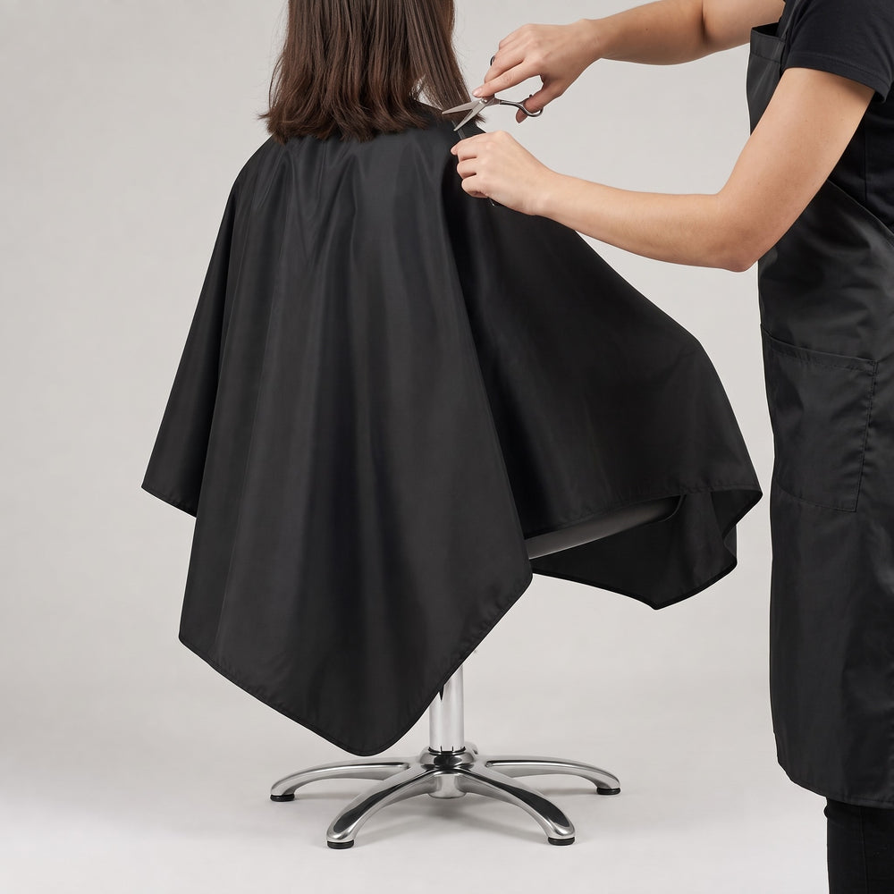 Salon Smart Delight Me Cutting Cape in use