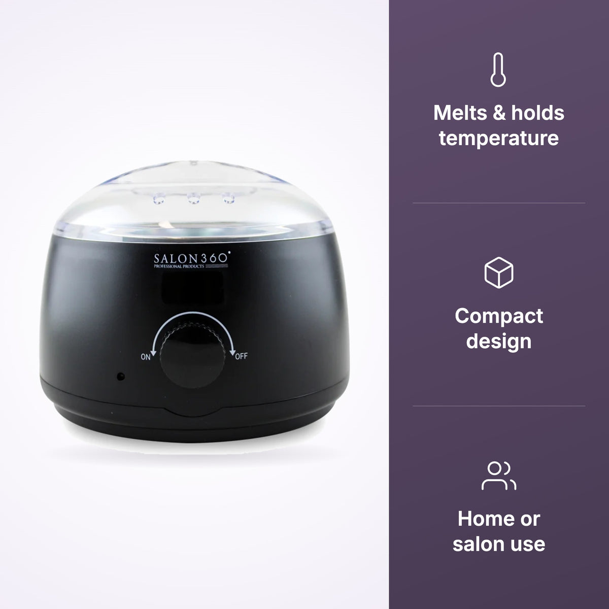 Salon360 Wax Heater Black benefit 1