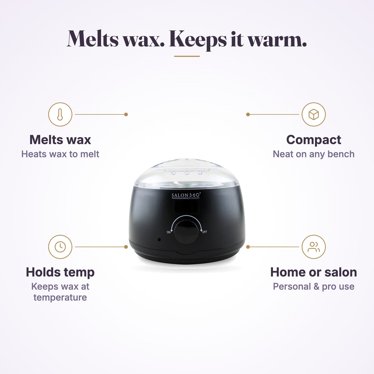Salon360 Wax Heater Black benefit 3