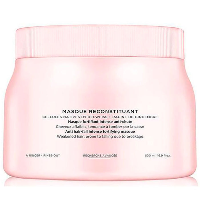 Kérastase Genesis Masque Reconstituant 500ml pink jar, front label close-up
