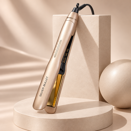 Silver Bullet Asteria Ionic Titanium 32mm Hair Straightener — studio product photograph