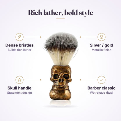 MV Skull Shaving Brush, view 5