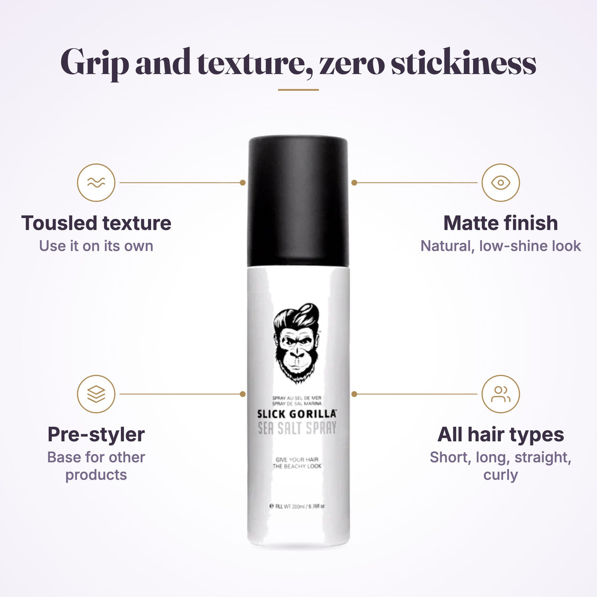 Slick Gorilla Sea Salt Spray 200ml, view 5