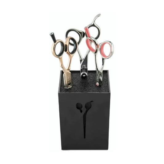 MV small scissors holder in black with hinged lid