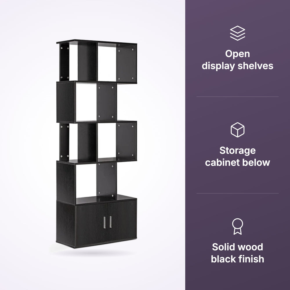 Spencer Display Stand with Cabinet black, view 3