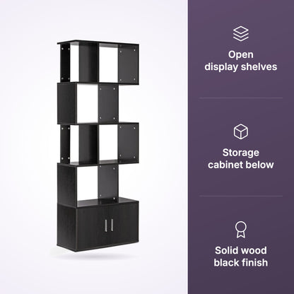 Spencer Display Stand with Cabinet black, view 3