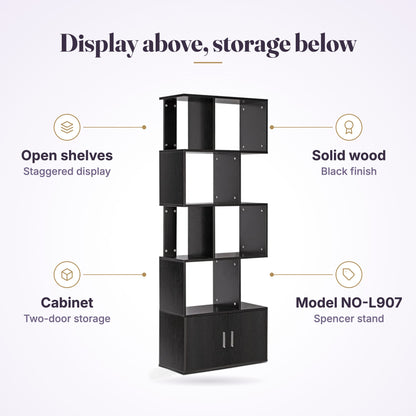Spencer Display Stand with Cabinet black, view 5