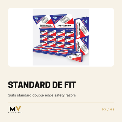 Super Max Blue Diamond Double Edge Razor Blades 100 Pack, Standard DE fit