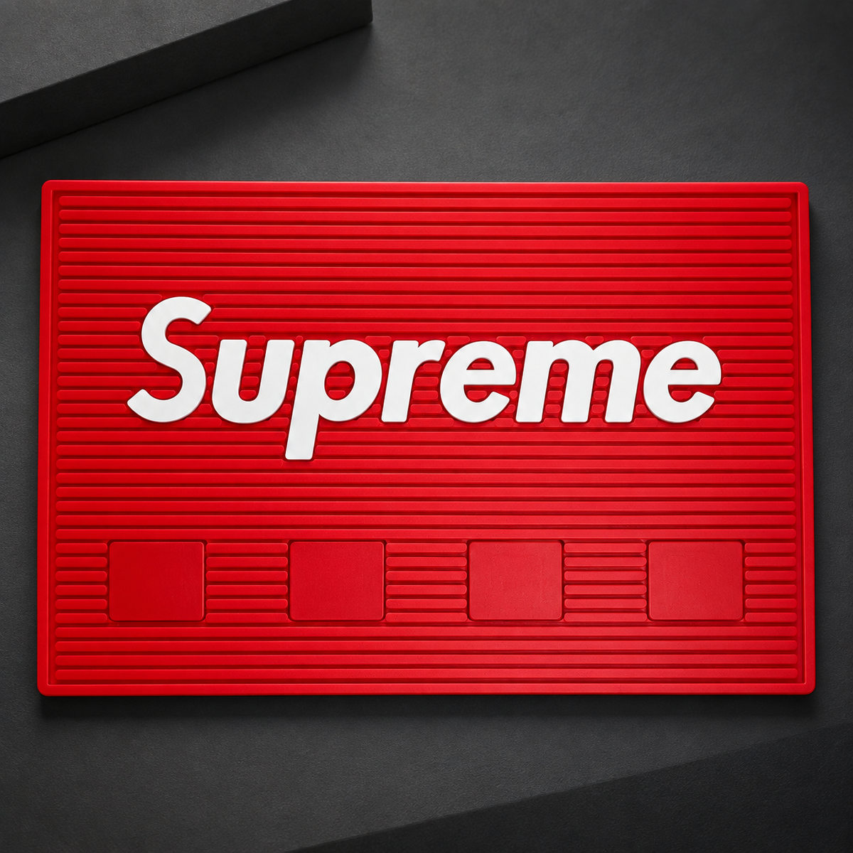 MV Magnetic Barber Mat — Supreme Red — studio product photograph