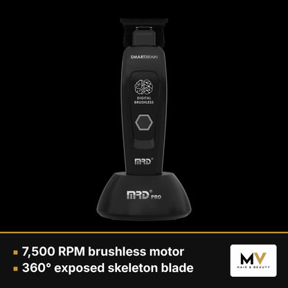 MRD Pro Cyborg Track Clipper, Smart Brain Cordless Trimmer & Smart Brain Trimmer Blade Trio - Black