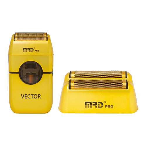 MRD Pro Vector Foil Shaver & Vector Foil Shaver Replacement Head Duo - Gold