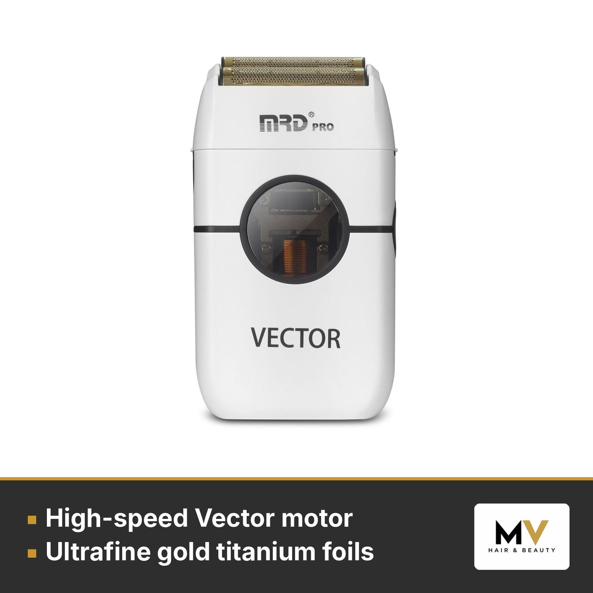 MRD Pro Vector Foil Shaver & Vector Foil Shaver Replacement Head Duo - White