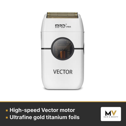 MRD Pro Vector Foil Shaver & Vector Foil Shaver Replacement Head Duo - White