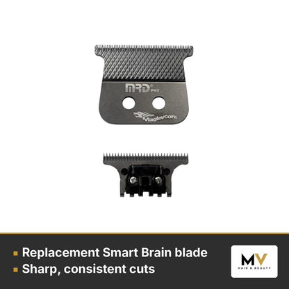 MRD Pro Cyborg Track Clipper, Smart Brain Cordless Trimmer & Smart Brain Trimmer Blade Trio - Black
