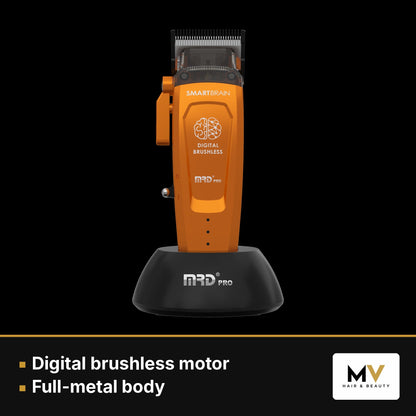 MRD Pro Smart Brain Cordless Clipper & Smart Brain Precision BLDC Trimmer Duo - Orange