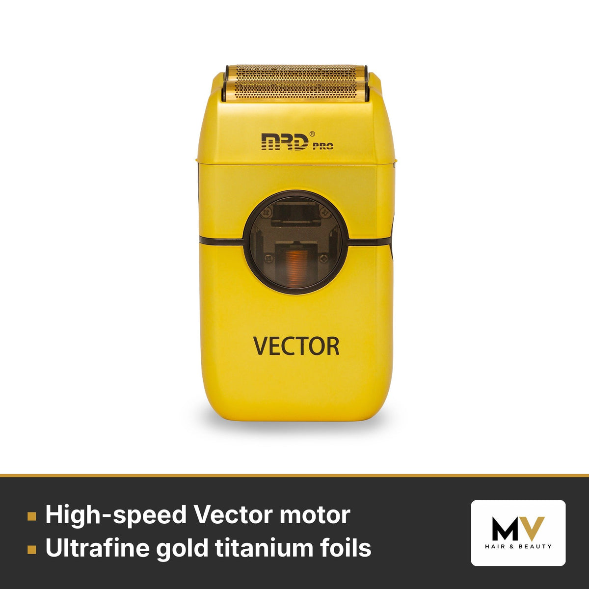 MRD Pro Smart Brain Cordless Clipper, Vector Foil Shaver & Vector Foil Shaver Replacement Head Trio - Gold – view 3