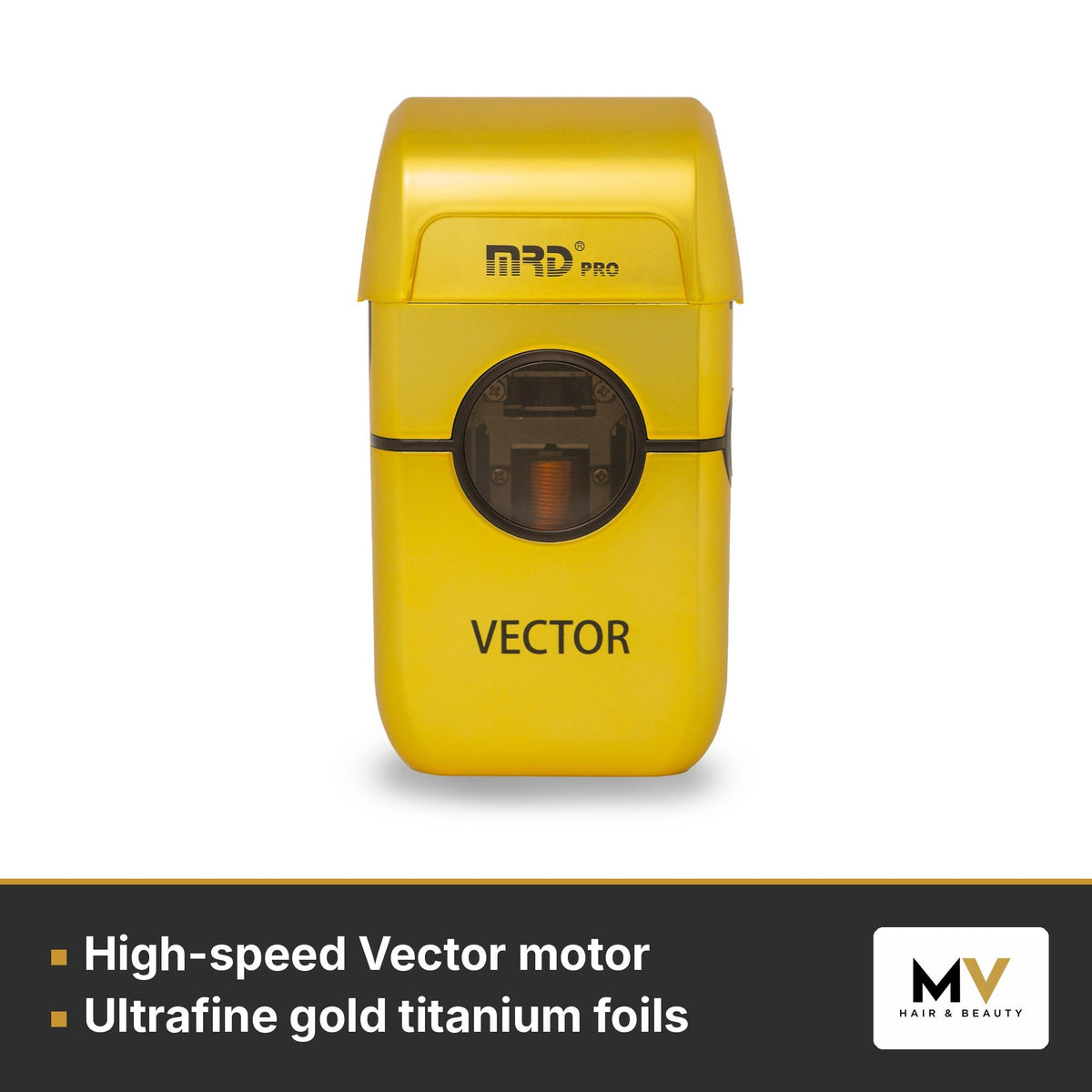 MRD Pro Vector Foil Shaver & Vector Foil Shaver Replacement Head Duo - Gold