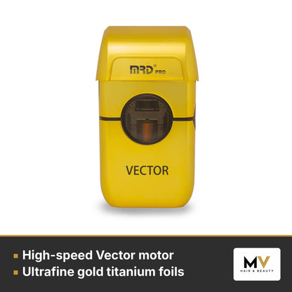 MRD Pro Vector Foil Shaver & Vector Foil Shaver Replacement Head Duo - Gold