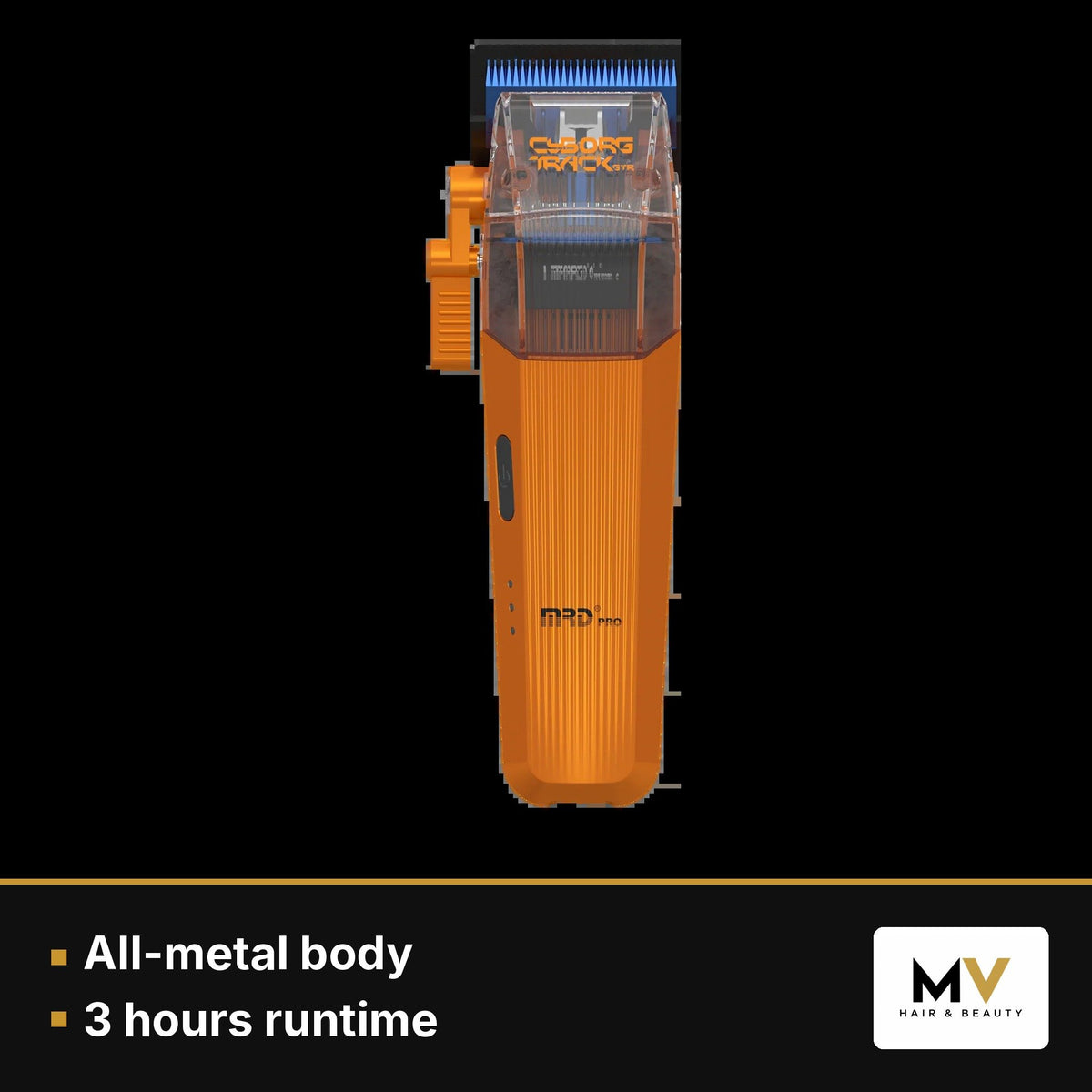 MRD Pro Cyborg Track Clipper & Smart Brain Precision BLDC Trimmer Duo - Orange
