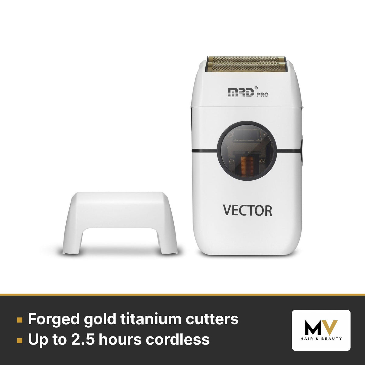 MRD Pro Vector Foil Shaver & Vector Foil Shaver Replacement Head Duo - White