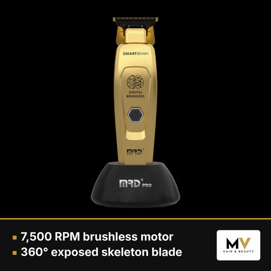 MRD Pro Smart Brain Cordless Trimmer, Smart Brain Trimmer Blade & Vector Foil Shaver Trio - Gold – view 2