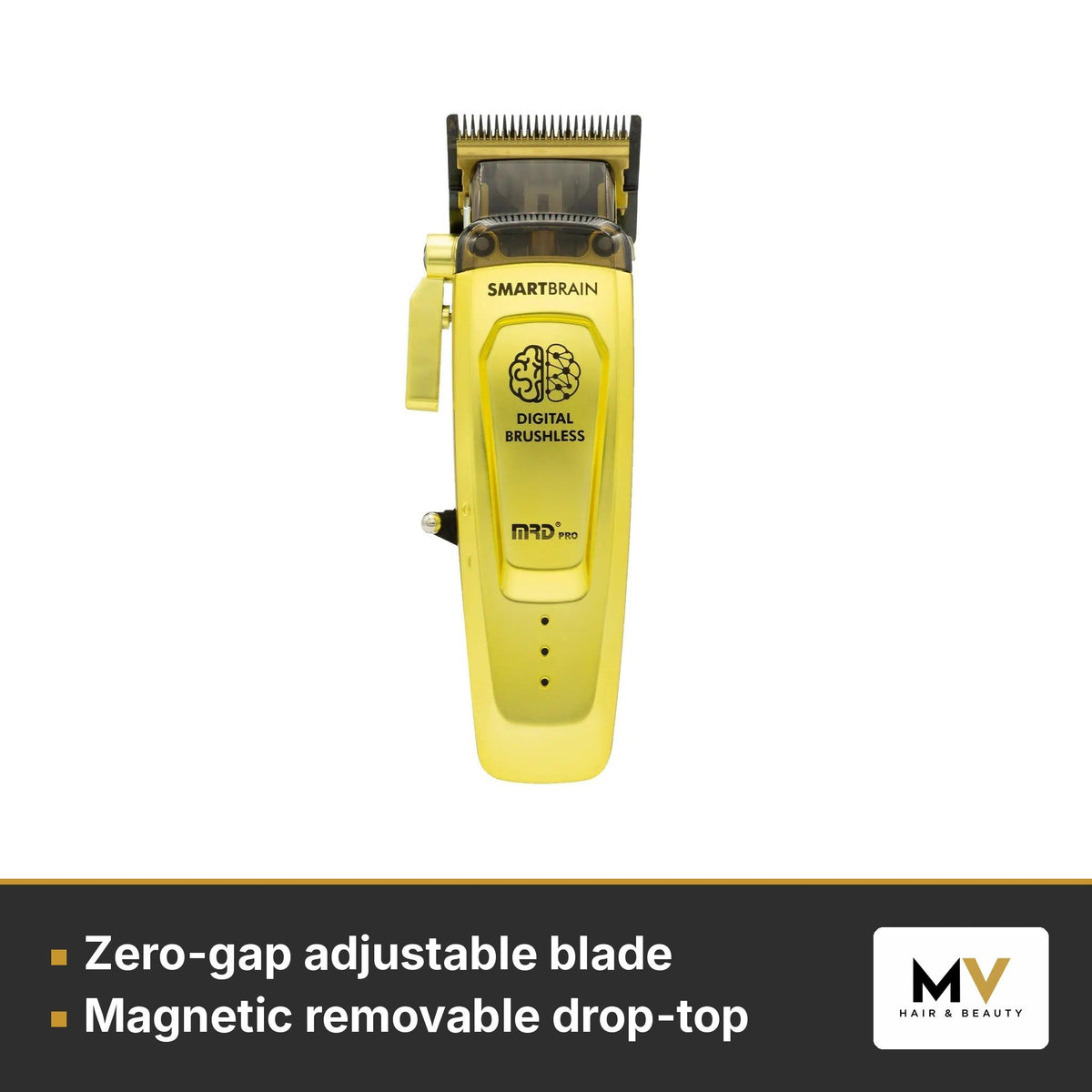 MRD Pro Smart Brain Cordless Clipper, Vector Foil Shaver & Vector Foil Shaver Replacement Head Trio - Gold – view 5