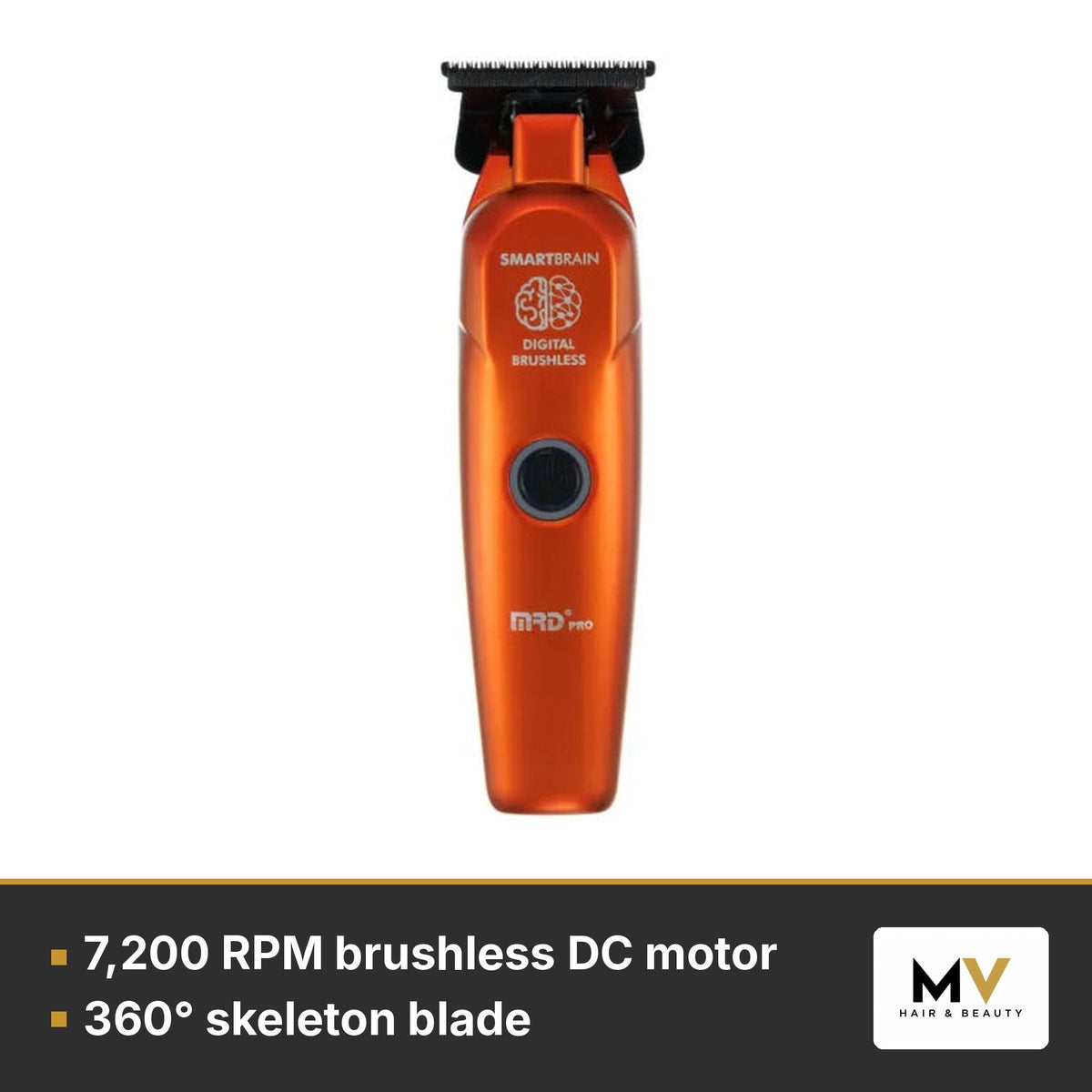 MRD Pro Smart Brain Cordless Clipper & Smart Brain Precision BLDC Trimmer Duo - Orange
