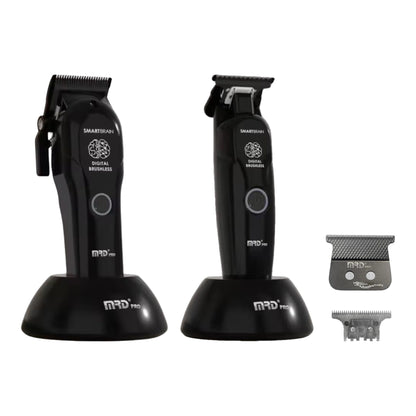 MRD Pro Precision Clipper, Smart Brain Precision BLDC Trimmer & Smart Brain Trimmer Blade Trio - Black