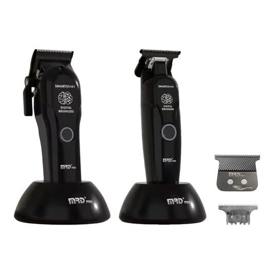 MRD Pro Precision Clipper, Smart Brain Precision BLDC Trimmer & Smart Brain Trimmer Blade Trio - Black