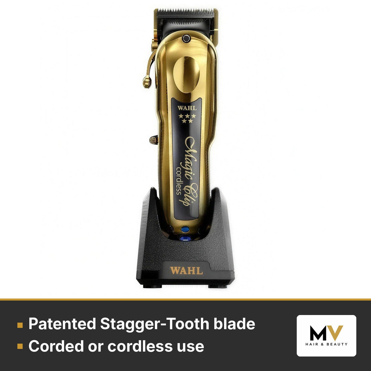 Wahl 5 Star Gold Cordless Magic Clip, 5 Star Gold Detailer Li Trimmer, Cool Ice Blade Spray 397g & Clini-Clip Blade Cleaner 250ml Kit – view 2