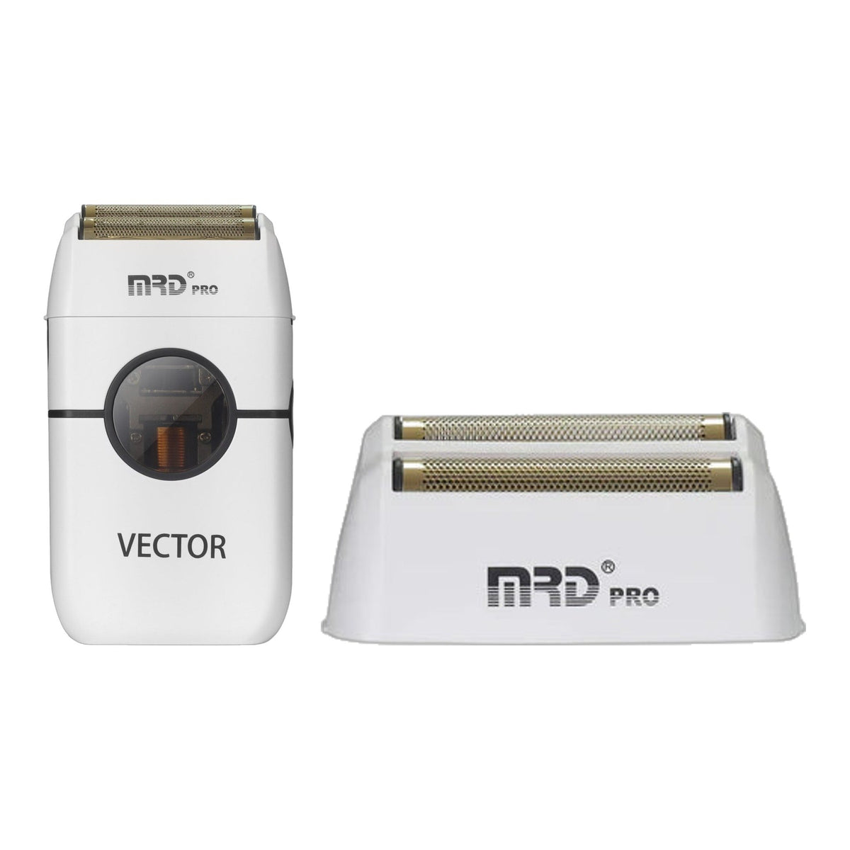 MRD Pro Vector Foil Shaver & Vector Foil Shaver Replacement Head Duo - White