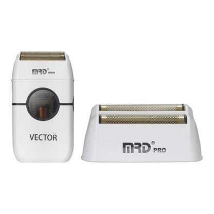 MRD Pro Vector Foil Shaver & Vector Foil Shaver Replacement Head Duo - White