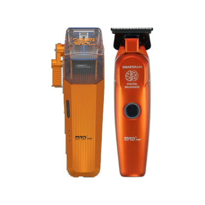 MRD Pro Cyborg Track Clipper & Smart Brain Precision BLDC Trimmer Duo - Orange