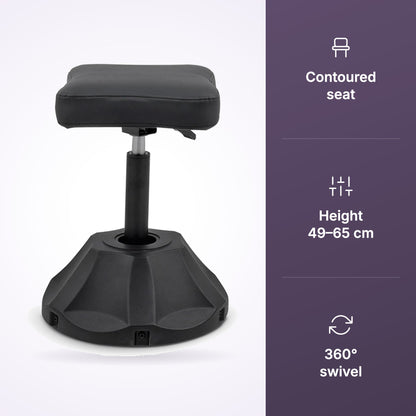 Tilt Square Stool Black, view 3