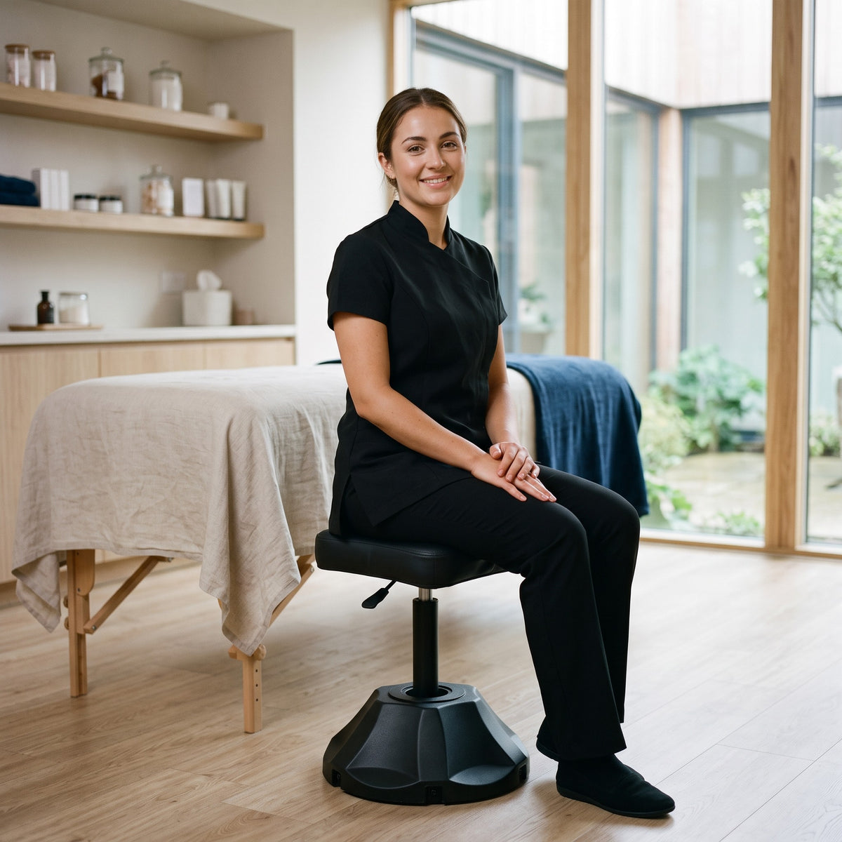 Tilt Square Stool Black, view 6