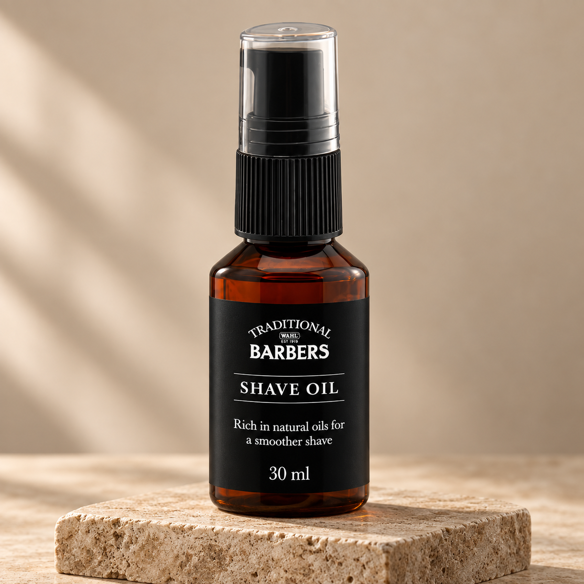 TRADITIONAL BARBERS Shave Oil 30ml studio photograph