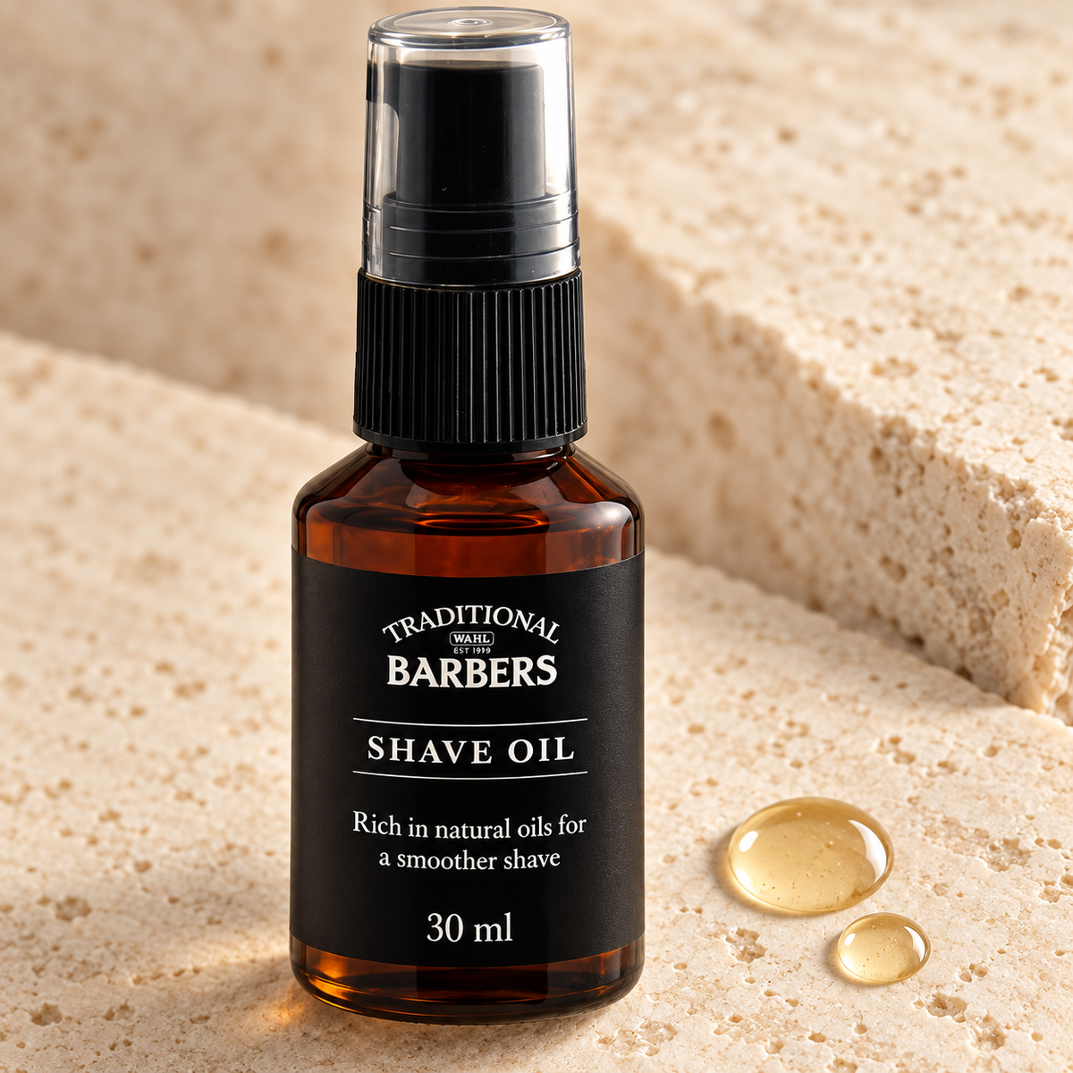 TRADITIONAL BARBERS Shave Oil 30ml detail photograph
