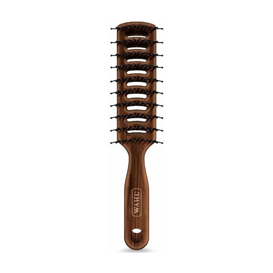 Wahl Barber Vent Brush with brown wood-effect handle - MV hair and beauty