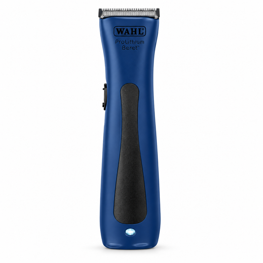 Wahl Beret Limited Edition blue cordless trimmer on a white background